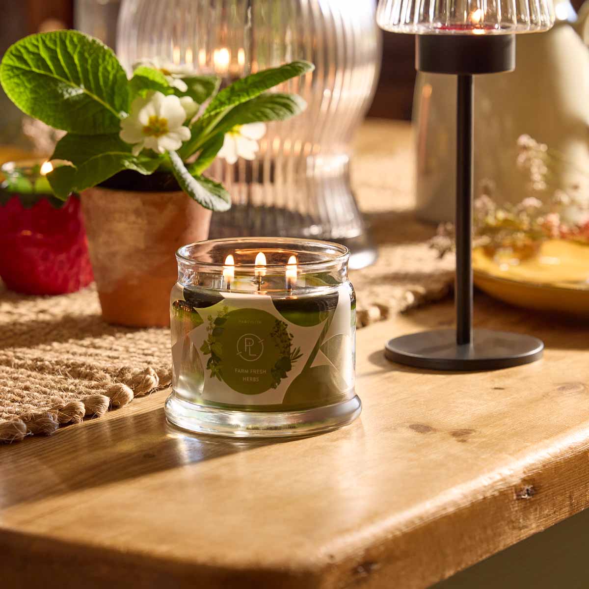 Farm Fresh Herbs 3-Wick Jar Candle - Image 3
