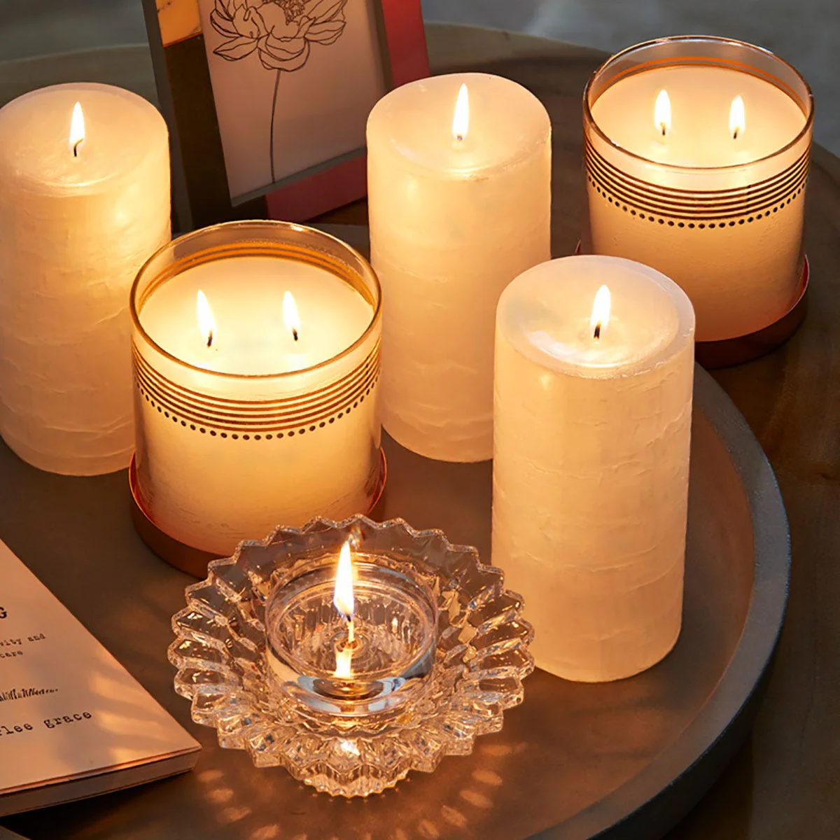 GloLite by PartyLite® Iced Snowberries™ Large Tealights - Image 4