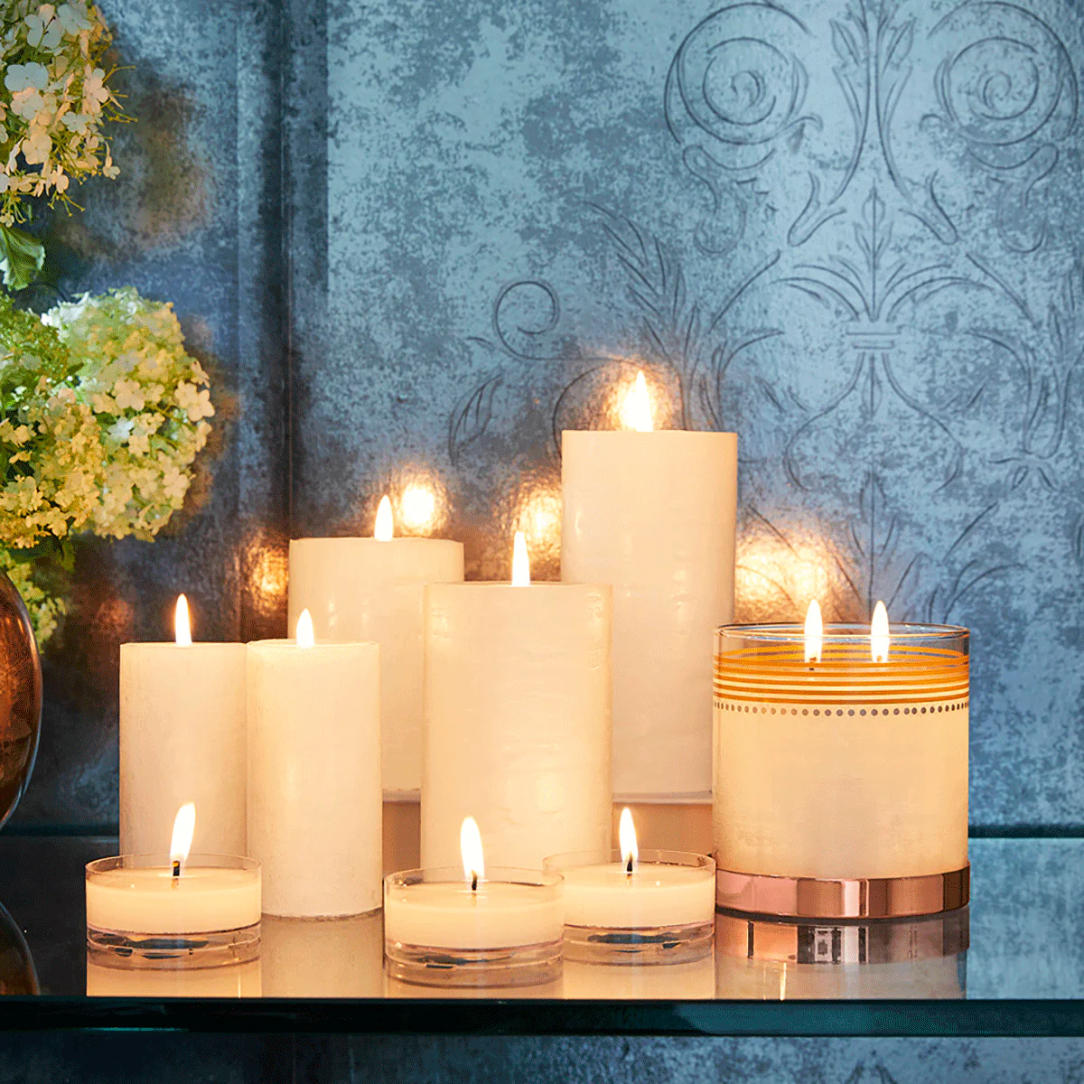 GloLite by PartyLite® Unscented White Pillar 7x15 cm - Image 7