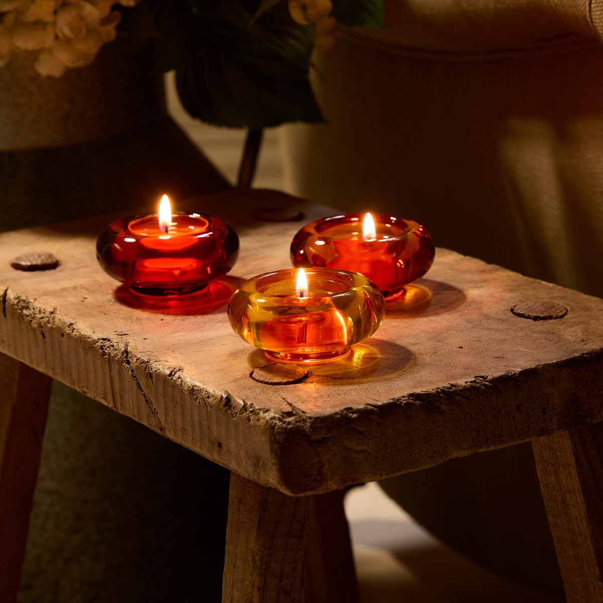 Golden Honey Tealight Holder Trio - Image 3