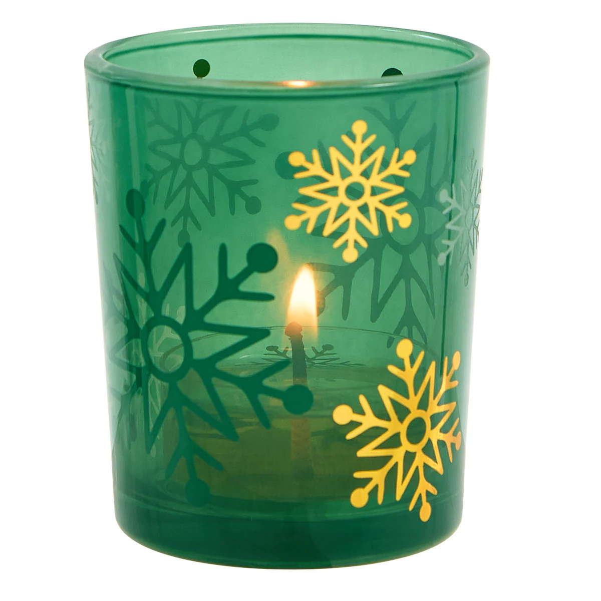 Minted Snowflakes Tealight/Votive Holder