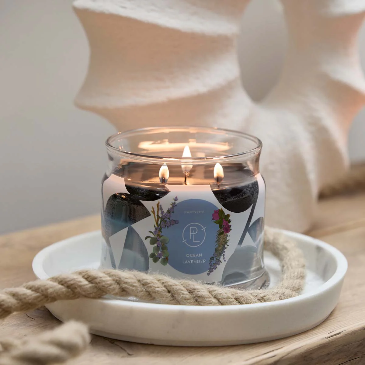Ocean Lavender 3-Wick Jar Candle - Image 3