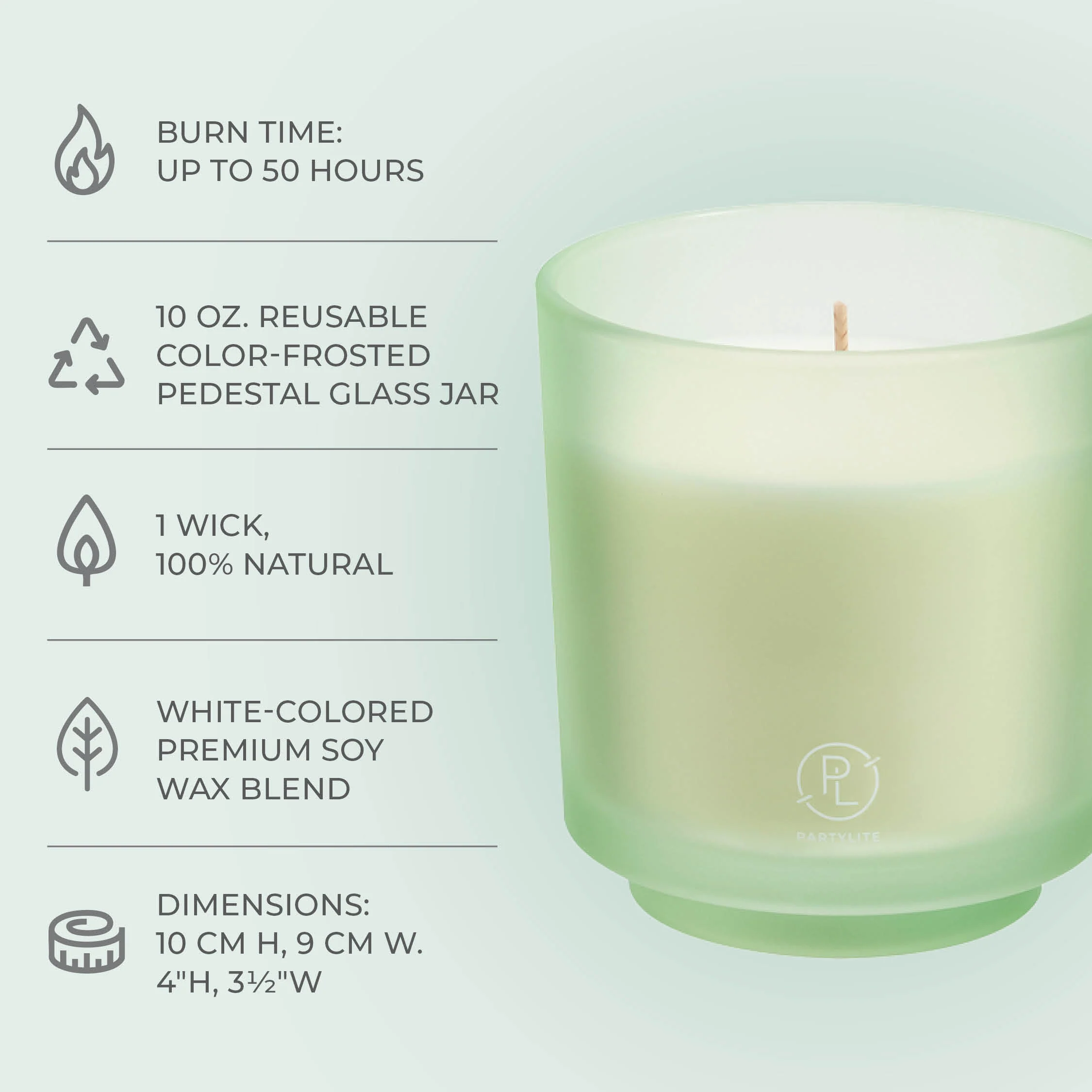 Refillable by PartyLite Seagrass Eucalyptus Jar Candle - Image 6