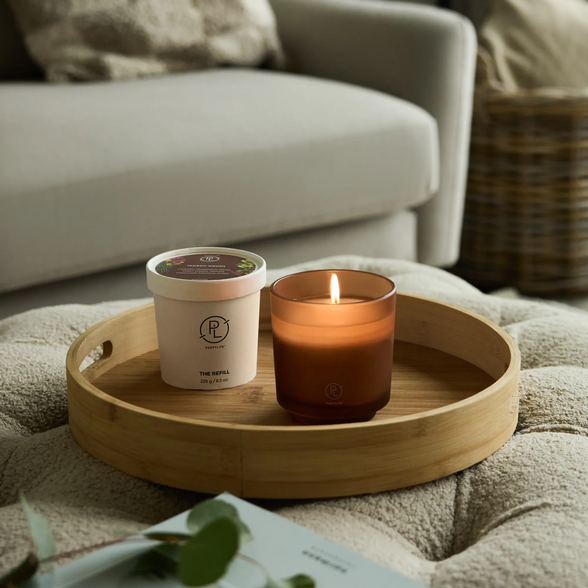 Refillable by PartyLite Tamboti Woods Jar Candle - Image 3