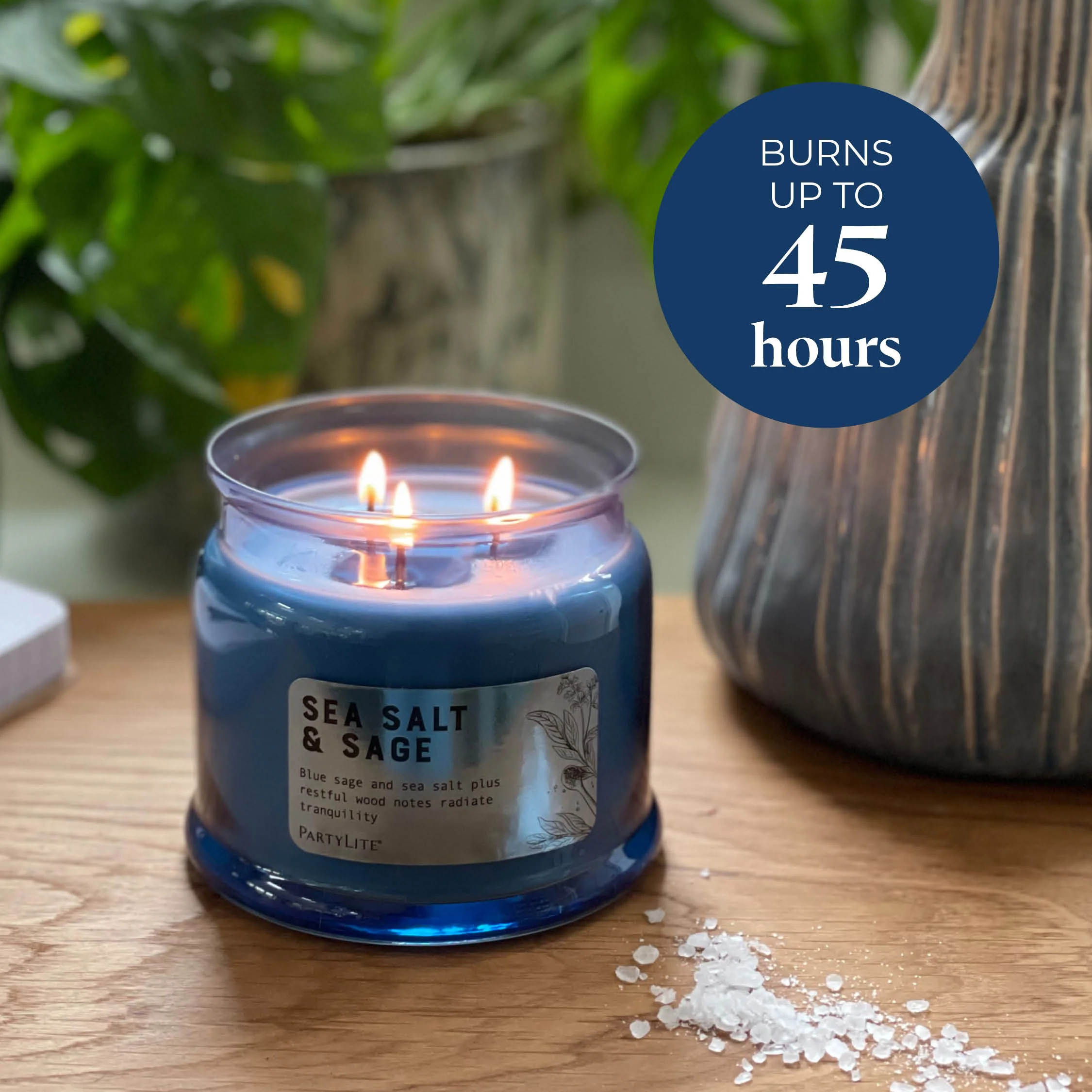 Sea Salt & Sage 3-Wick Jar Candle - Image 5