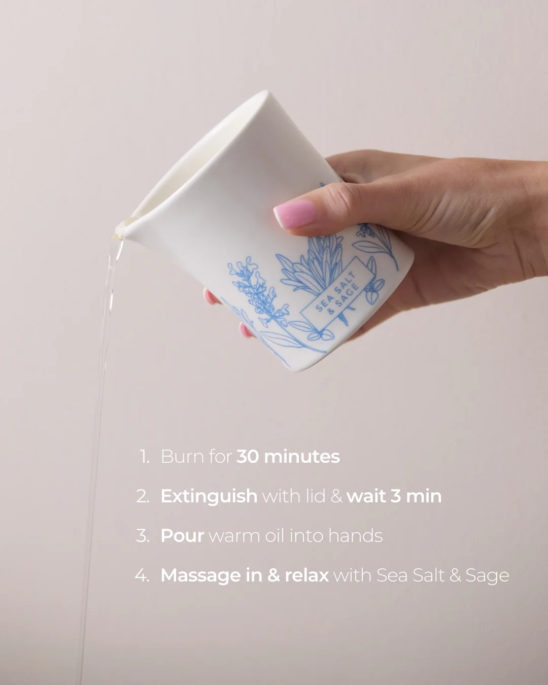 Sea Salt & Sage Massage Candle - Image 4
