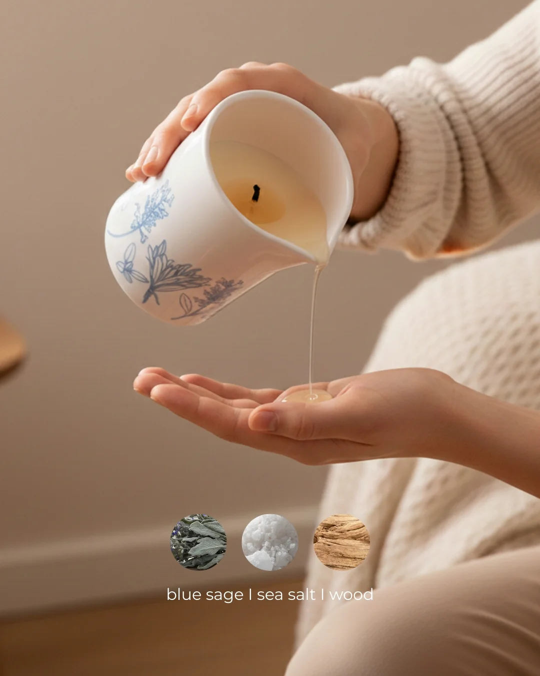 Sea Salt & Sage Massage Candle - Image 5
