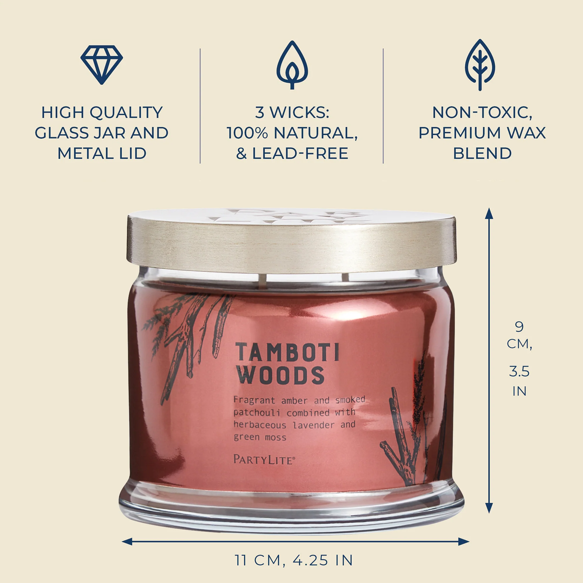 Tamboti Woods 3-Wick Jar Candle - Image 6