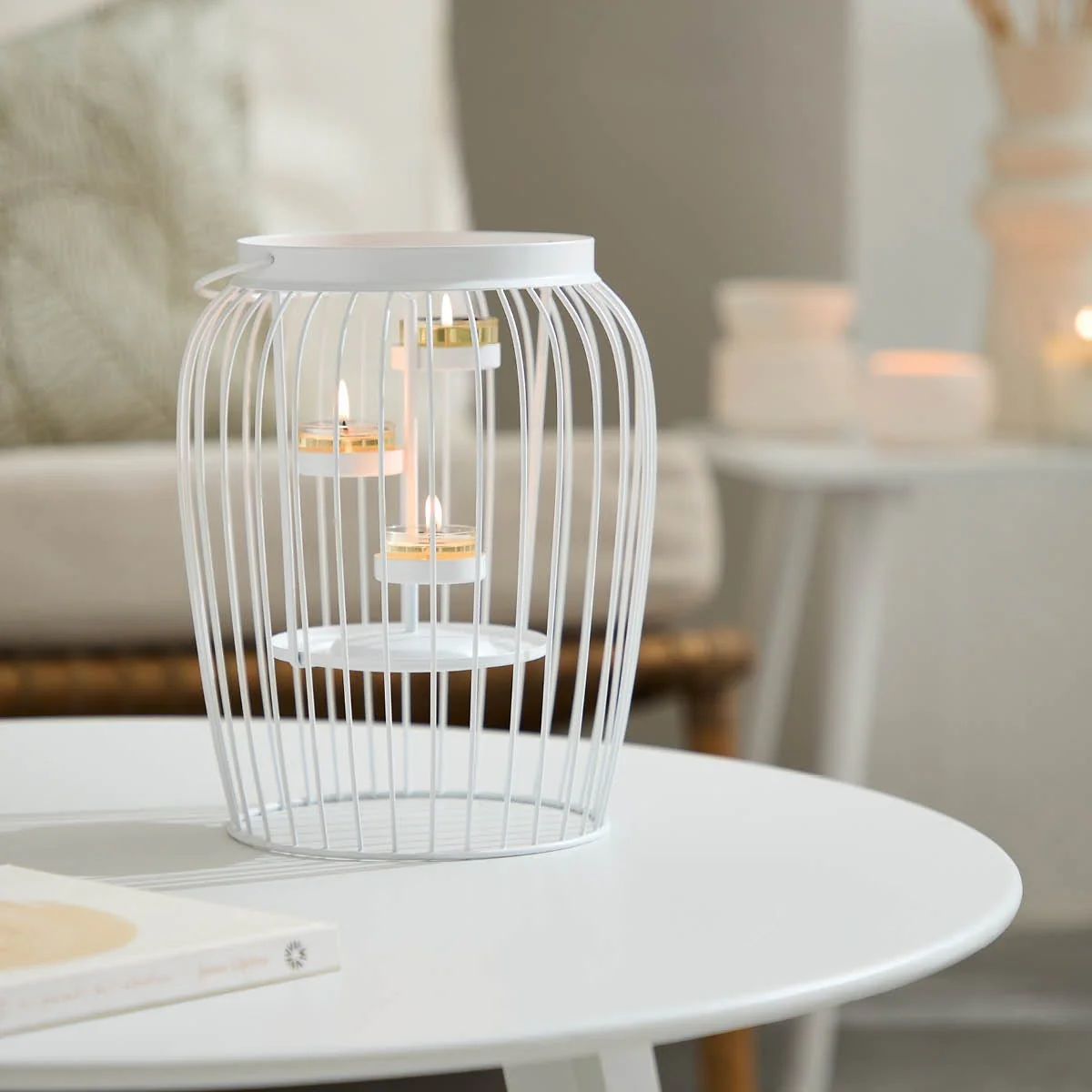 White Curved Lantern - Image 4
